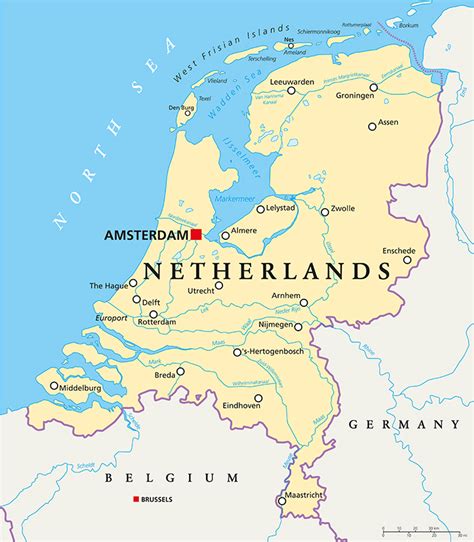 netherlands map guide of the world