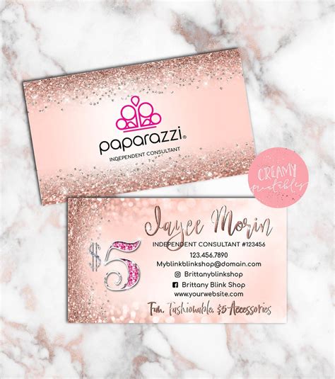 Printable Paparazzi Business Card Paparazzi Jewelry Etsy