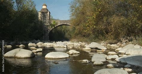 Ancient Bridge Bridge Over The River In Lunigiana The Magra River