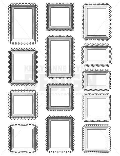 Digital Frame Digital Clip Art Label Clips Digital Labels Clip Art