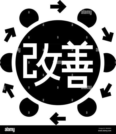 Kaizen Manufacturing Engineer Glyph Icon Vector Illustration Stock