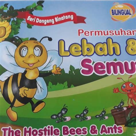 Lebah membawa ember ilustrasi madu, ilustrasi gambar kartun lebah, lebah, lebah madu, makanan png. Seri Dongeng Binatang Permusuhan Lebah Semut Billingual 2 Bahasa Billingual Full Colour