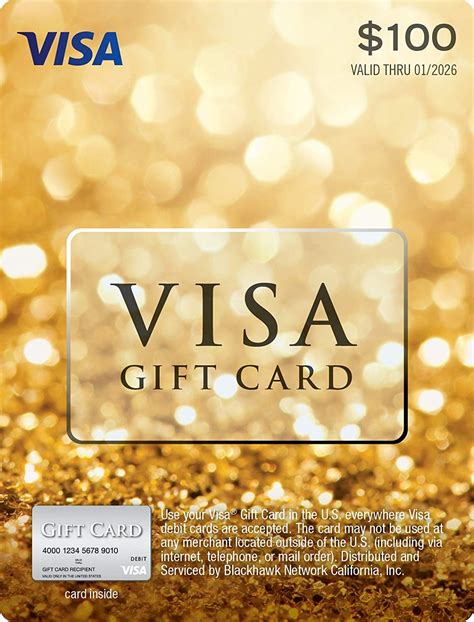 Call the number on the back of your card if you're not sure of the exact amount. $100 Visa Gift Card (plus $5.95 Purchase Fee)