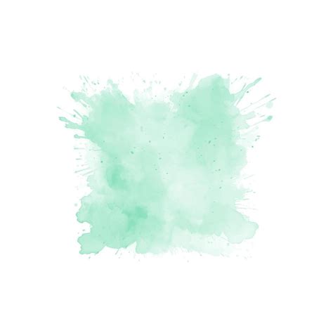 Abstract Mint Green Watercolor Water Splash Vector Watercolour Texture