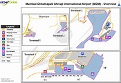 Map of Mumbai - Bombay airport: airport terminals and airport gates of ...