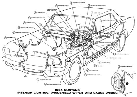 The adjustment can be done with a 6v battery. 1964 Mustang Wiring Diagrams - Average Joe Restoration