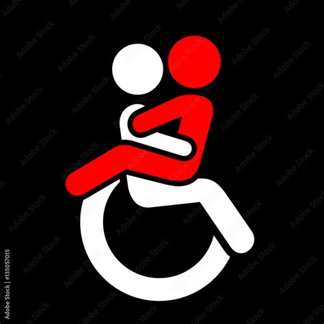 vector pictogram two persons are having sex on wheelchair sex life sexual intercourse and