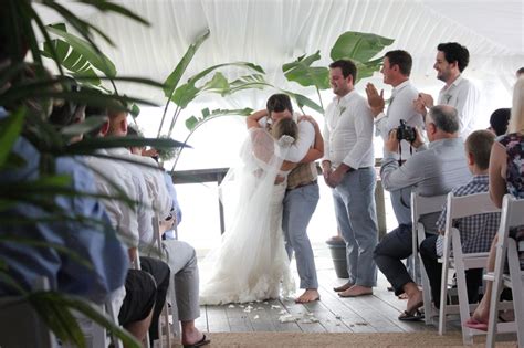 Boho Styled Byron Bay Surf Lifesaving Club Wedding Ceremony With