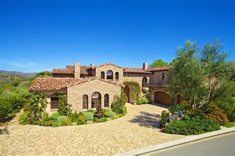 Exterior Of Tuscan Style Multi Million Dollar Home Rustic Exterior
