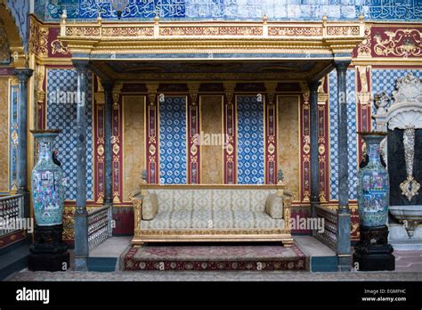 The Sultans Throne In The Ornately Decorated Imperial Throne Room In
