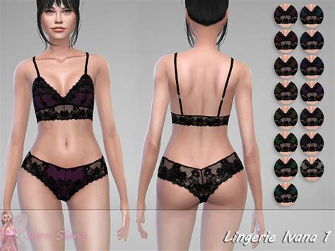 The Sims Resource Lingerie Ivana 1 SET
