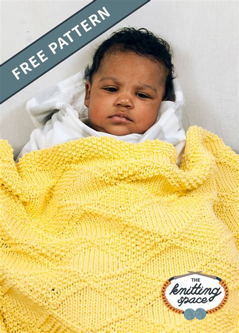 Babe Treasures Knitted Baby Blanket FREE Knitting Pattern Baby Knitting Baby Blanket