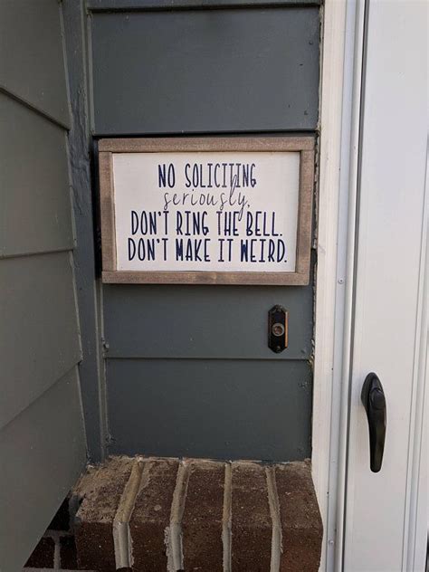 15 home decor trends you're about to see everywhere in 2020. No Soliciting, Don't Make it Weird | Funny Sign | Wooden ...