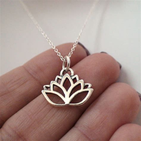 Lotus Flower Necklace In 925 Sterling Silver Fashionjunkie4life