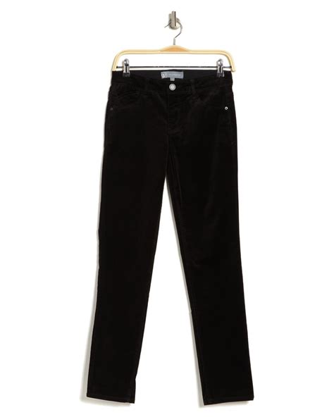 wit and wisdom ab solution corduroy straight leg jeans in black lyst