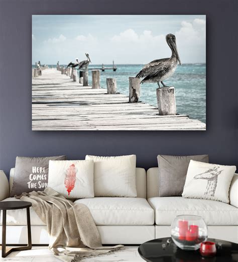 Pelican Bird Animal Canvas Imprimer Wall Art Prêt à Etsy