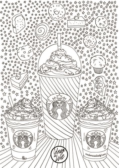 These starbucks coloring pages to print will make everyone, not just kids, who love coffee will get excited to do coloring activity. Épinglé sur school