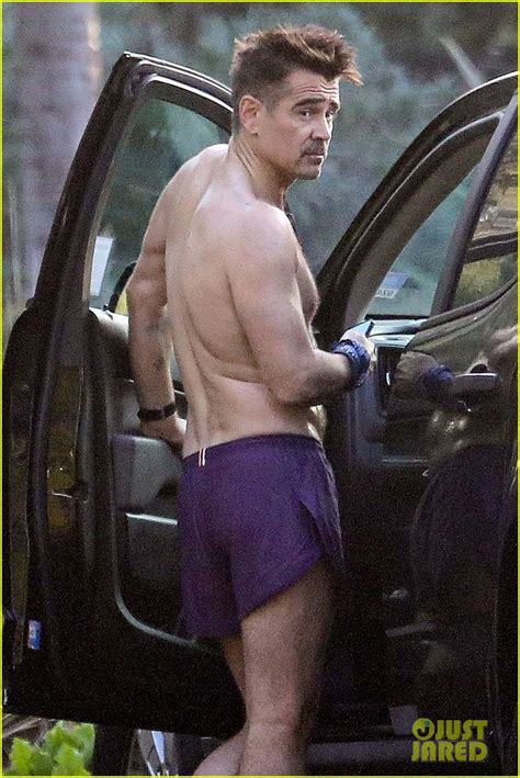 colin farrell runs laps shirtless for his sunday workout photo 4673280 colin farrell