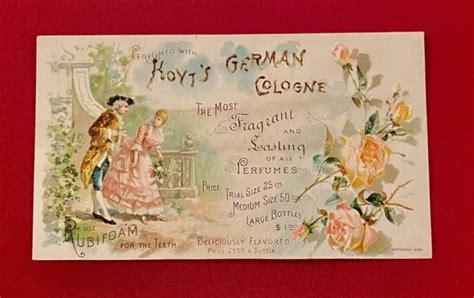 Victorian Trade Card Hoyts German Cologne And Rubifoam For Teeth