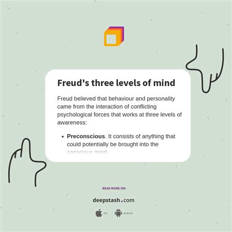 Freud S Three Levels Of Mind Deepstash