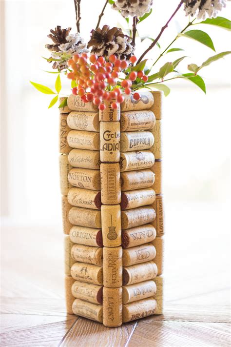 Thrifty Diy Wine Cork Vases Design Improvised