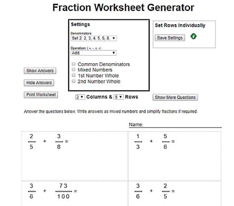5 Online Math Worksheet Generator Websites Free