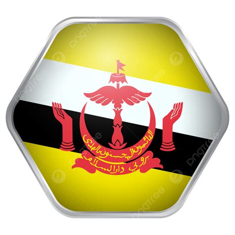 Gambar Bentuk Poligon Bendera Nasional Brunei Darussalam Bendera