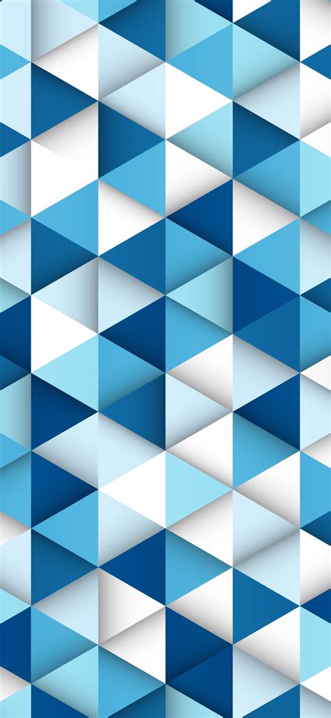 1440x3120 Triangle 8k Blue Pattern 1440x3120 Resolution Wallpaper Hd