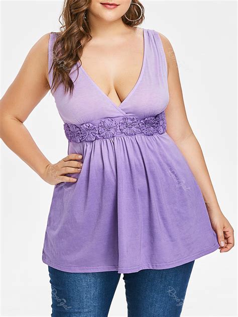 43 Off Plus Size Ombre Empire Waist Tank Top Rosegal