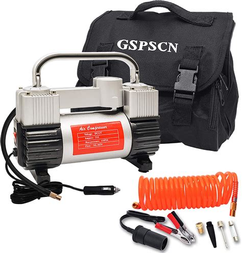 Buy Gspscn Silver Tire Inflator Heavy Duty Double Cylinders With