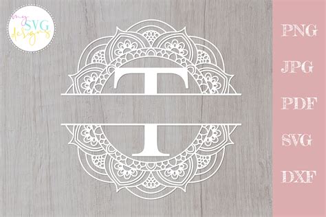 T Monogram Svg Layered Svg Cut File Vrogue