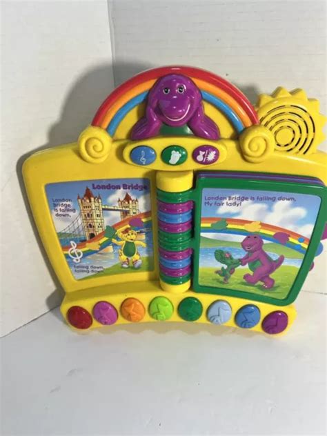 Barney Musical Nursery Rhymes Toy Piano Book Electronic Interactive