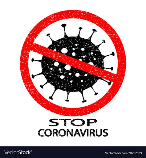Grunge Coronavirus Icon Royalty Free Vector Image
