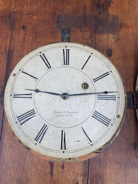 19th Century American Round Wall Clock By Brewster And Ingraham Circa 1830 At 1stdibs