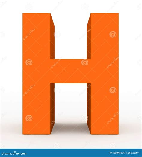 Letter H 3d Orange Isolated On White Stock Illustration Illustration