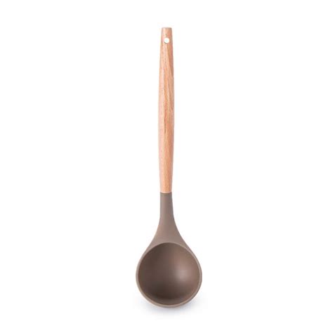 Silicone Serving Spoon With Wood Handle Serving Spoons Wood Handle