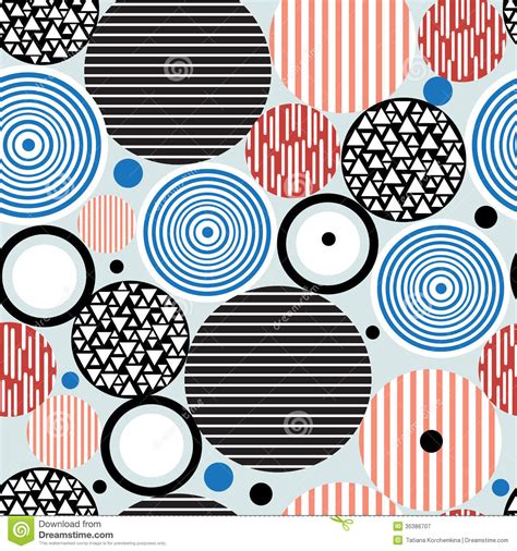 Abstract Geometric Pattern Of Circles Stock Vector Illustration Of