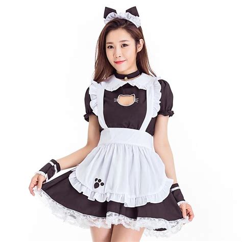 Neko Maid Cafe Cosplay Outfit Cat Roleplay Cute Kawaii Babe