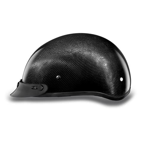 Daytona Skull Cap Carbon Fiber Half Motorcycle Helmet With Quick