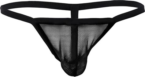 Buy Alvivi Men S Fishnet Sheer Mesh G String Thong Bulge Pouch Bikini