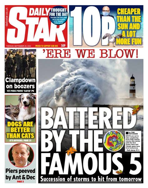 Daily Star Front Page 29th Of September 2020 Tomorrow S Papers Today