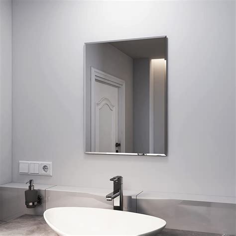 Emke Bathroom Mirrors 450x600mm Frameless Wall Mirror For Bedroomliving Room Rectangle Vanity