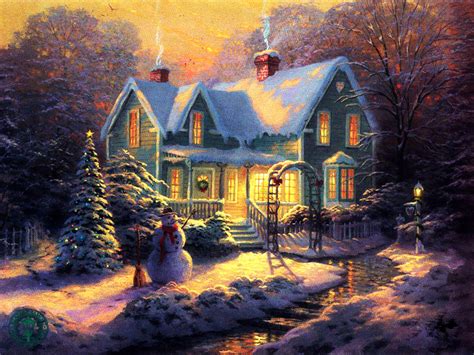 70 Christmas Cottage Wallpaper On Wallpapersafari