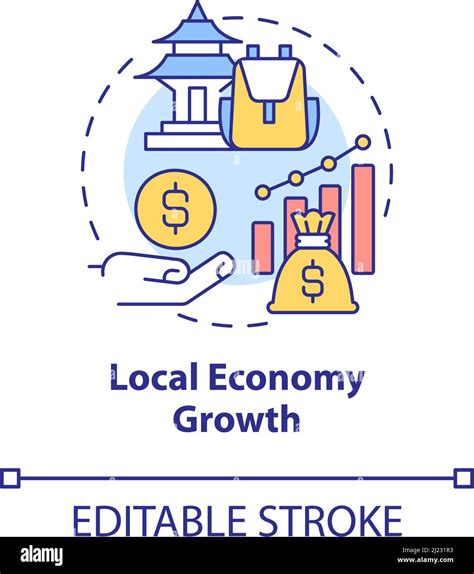Local Economy Growth Concept Icon Stock Vector Image And Art Alamy