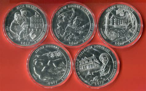 Usa 5 X 5 Unzen Ounces Silber Silver Je 25 Cents 2017 America The