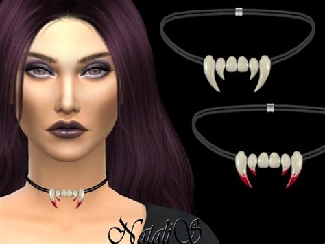 Vampire Teeth Choker By Natalis At Tsr Sims 4 Updates