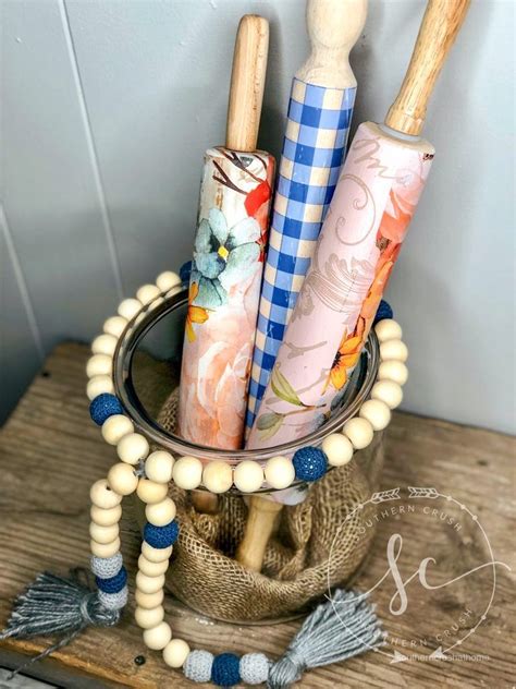 Floral Rolling Pin Diy Final Rolling Pin Crafts