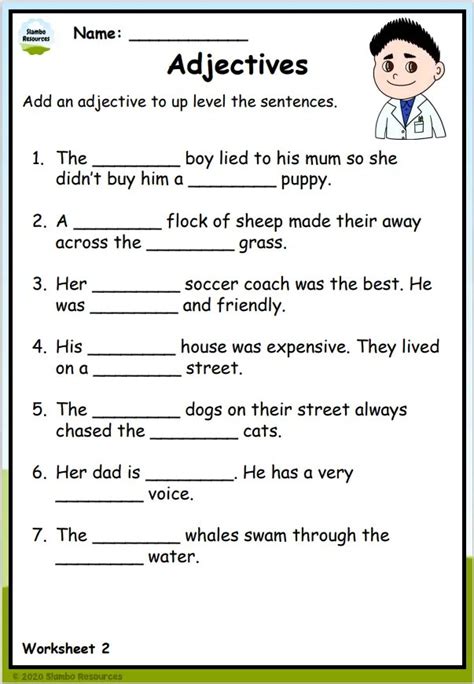 Grade 4 Adjective Worksheets Free Printables Worksheets