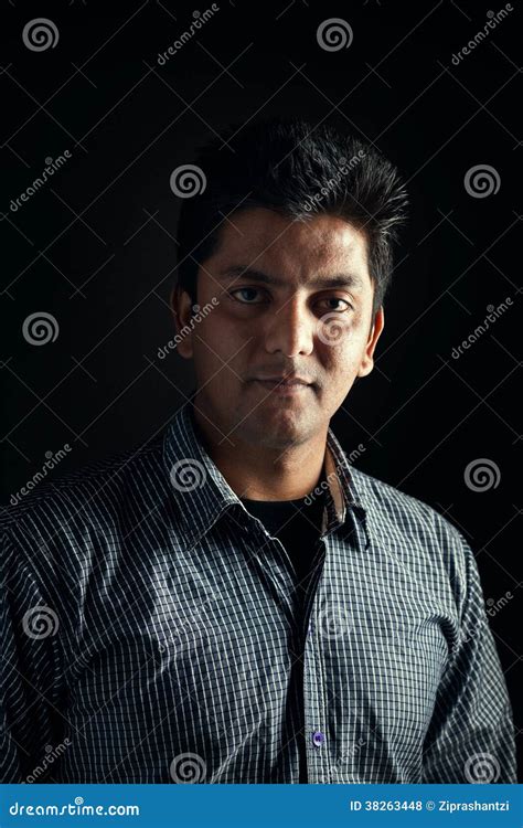 Portrait Of Handsome Indian Young Man Stock Photo Image Of Looking