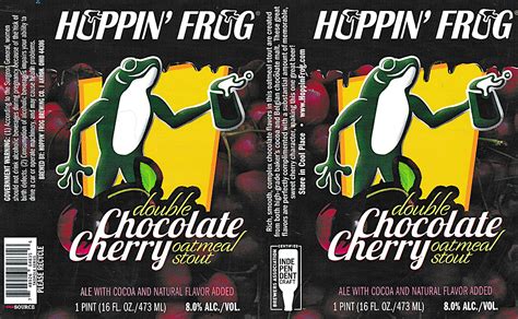 Hoppin Frog Double Chocolate Cherry Oatmeal Stout Beer Review
